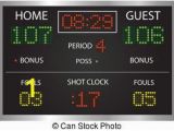 Basketball Scoreboard Wall Mural Scoreboard Image Of A Basketball Scoreboard