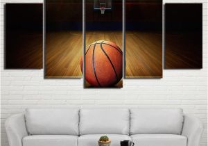 Basketball Wall Murals Large 5 Piece Canvas Art Hd Printed Basketball Course Painting Wall for Gym Decor Modular Painting Home Decor