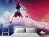 Basketball Wall Murals Large Basketball Wallpaper 3d Cartoon Murals for Children S Rooms