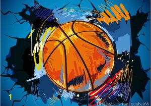 Basketball Wall Murals Large Custom Wallpaper 2016 Basketball Wall Broken European and American Style 3d Stereo Background Wall Crack S Wallpaper S Wallpapers From