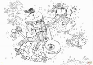 Bass Fish Coloring Pages Cats Fly Fish Coloring Page