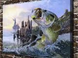 Bass Fishing Wall Murals Z112b Al Agnew Aquatic Animals Sea Fish Landscape Hd Canvas