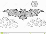 Bat Coloring Pages to Print Bat Coloring Book for Adults Vector Stock Vector