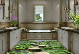 Bathroom Wall Murals Uk Lilypad Pond Stone Stage Fish Floor Decals 3d Wallpaper Wall Mural