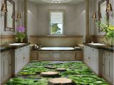 Bathroom Wall Murals Uk Lilypad Pond Stone Stage Fish Floor Decals 3d Wallpaper Wall Mural