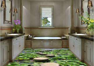 Bathroom Wall Murals Uk Lilypad Pond Stone Stage Fish Floor Decals 3d Wallpaper Wall Mural