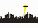Batman Cityscape Wall Mural 5 Sizes Gotham City Skyline Batman Decal Removable Wall Sticker