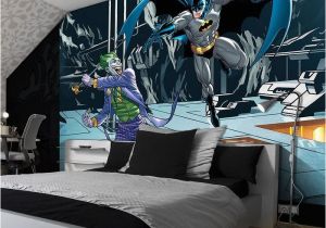 Batman Cityscape Wall Mural Giant Size Wallpaper Mural for Girl S and Boy S Room Batman & Joker