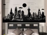 Batman Cityscape Wall Mural Gotham City Batman Skyline City Buildings Superhero Boysroomidea