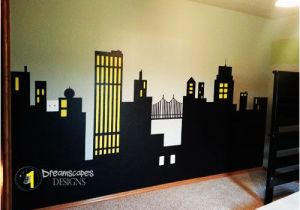 Batman Cityscape Wall Mural Julio Rocha Julionrocha On Pinterest