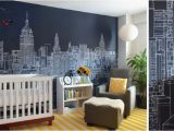 Batman Cityscape Wall Mural New York City Skyline Mural by Abi Daker for Donjiro Ban