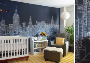 Batman Cityscape Wall Mural New York City Skyline Mural by Abi Daker for Donjiro Ban