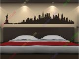 Batman Cityscape Wall Mural New York City Skyline Wall Stickers City Silhouette Buildings Art