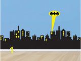 Batman Cityscape Wall Mural Poomoo Wall Decals 5 Sizes Gotham City Skyline Batman Decal