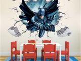 Batman Wall Mural Decal 3d Cartoon Wall Walls Batman Wall Stickers Wall Murals