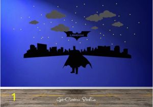 Batman Wall Mural Decal Batman Name Decal Gotham City Wall Decal Batman Wall Art