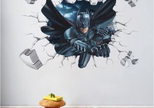 Batman Wall Stickers Murals Us $2 95 Off Fajne Batman Åamanie Wall Art Naklejki Åcienne Winylowe Naklejki Åcienne Mural Dla Dzieci ChÅopc³w Sypialnia Wystr³j Pokoju
