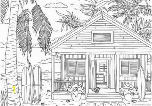 Beach House Coloring Pages Beach House Printable Adult Coloring Page From Favoreads
