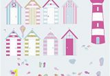 Beach Hut Wall Mural Reusable Beach Hut Wall Stcikers Pink Seaside Beach Hut Wall Decals Seaside Wall Decals Beach Hut Wall Art Beach Hut Decor