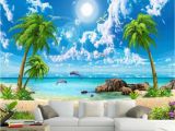 Beach Murals for Walls Beibehang Wallpaper for Walls 3 D Custom Wallpapers Sea View