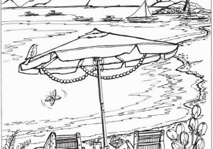 Beach Scene Coloring Pages for Adults Wel E to Dover Publications Creative Haven Summer Scenes