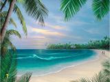 Beach Scene Murals Walls Hawaiian Beach Promenade Cross Stitch Pat Tropical Tbb