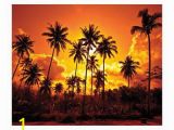 Beach Sunset Wall Mural Jp London Md4052ps Ustrip Beach Fire Sunset Palm Beach Peel