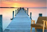 Beach Sunset Wall Mural Sunset Jetty