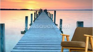 Beach Sunset Wall Mural Sunset Jetty