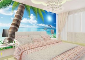 Beach Sunset Wall Mural Us $12 6 Off Palm Beach Scenery Tv Backdrop Landscape Wallpaper Murals 3d Mural Designs Home Decoration In Wallpapers From Home Improvement On