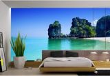 Beach themed Murals Beautiful Beach Murals for Modern Master Bedroom Interior