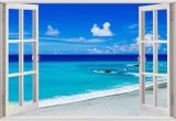 Beach Wall Mural Decals Details About 3d Beach Wall Stickers Window View Home Decor