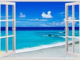 Beach Wall Mural Decals Details About 3d Beach Wall Stickers Window View Home Decor