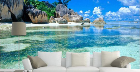 Beach Wall Murals Cheap Us $9 25 Off Custom Mural Wallpaper 3d Ocean Sea Beach Background Non Woven Wallpaper for Bedroom Living Room Wall Painting Home Decor In