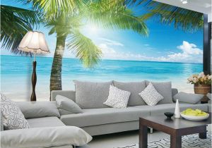 Beach Wall Murals Uk Coconut Tree Beach Wallpaper Custom 3d Wall Murals Ocean