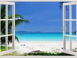 Beach Window Wall Mural Details About Home Decor Art Decals Removable Stickers Vinyl