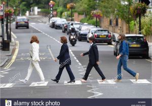 Beatles Abbey Road Wall Mural Zebra London Stockfotos & Zebra London Bilder Alamy