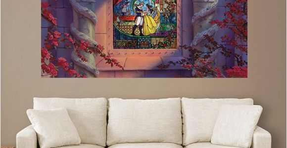 Beauty and the Beast Wall Mural Beauty and the Beast Stained Glass Mural Huge Ficially