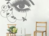 Beauty Salon Wall Murals Abstract Girl Eyes Eyelashes Wall Decals Beauty Salon Vinyl Stickers Bedroom Decor Home Art Murals Removable Wallpaper Hot Wall Stickers Bedroom Wall