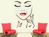 Beauty Salon Wall Murals Wall Decals Beauty Salon Girl Face Hand Manicure Nail Lips