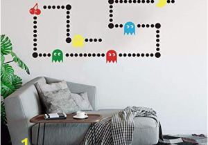 Bedroom Wall Mural Designs Amazon Pacman Game Wall Decal Retro Gaming Xbox Decal