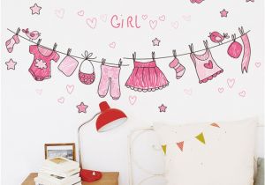 Bedroom Wall Mural Stickers Us $2 6 Off Bathroom Clothes Wall Stickers Nursery Girls Bedroom Wall Decals Home Decor Poster Mural Kids T In Wall Stickers From Home & Garden