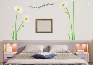 Bedroom Wall Murals Tumblr Reusable Decoration Wall Sticker Decal – Poppy Flowers and