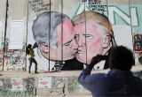 Ben 10 Wall Mural Trump and Netanyahu Share A Kiss On West Bank Wall Mural