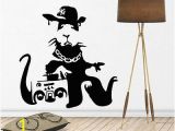 Ben and Holly Wall Mural Banksy Rat Wall Decal Sticker Vinyl Decor Mural Street Art Hip Hop Ghetto Rap