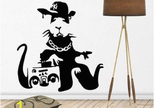 Ben and Holly Wall Mural Banksy Rat Wall Decal Sticker Vinyl Decor Mural Street Art Hip Hop Ghetto Rap