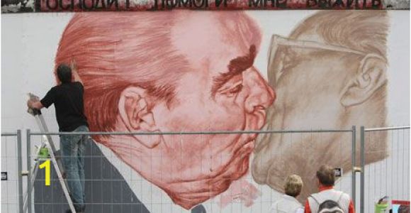 Berlin Wall Mural Kissing Dmitry Vrubel S Mural Of Ussr President Leonid Brezhnev