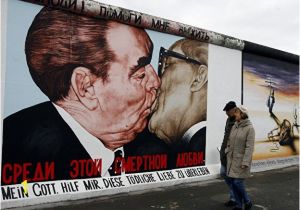 Berlin Wall Mural Kissing East Side Gallery – Berlin