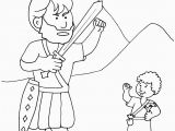 Bible Coloring Pages David and Goliath Goliath and David the Good Guy Kidmin
