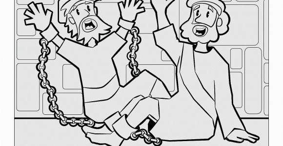 Bible Coloring Pages Paul and Silas Paul and Silas Coloring Page